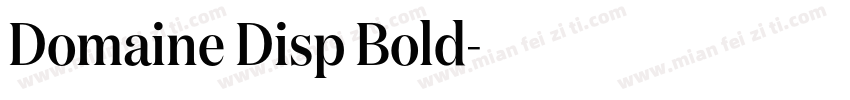 Domaine Disp Bold字体转换